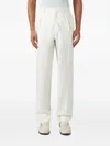 Casablanca Pleated Pocketed Tailored Trousers In White