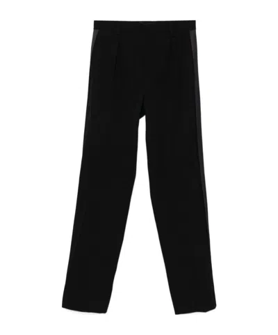 CASABLANCA PLEATED SIDE-STRIPE TROUSERS