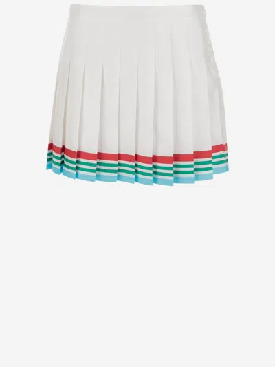 CASABLANCA CASABLANCA PLEATED SKIRT IN SILK