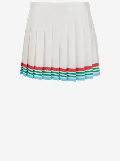 CASABLANCA PLEATED SKIRT IN SILK