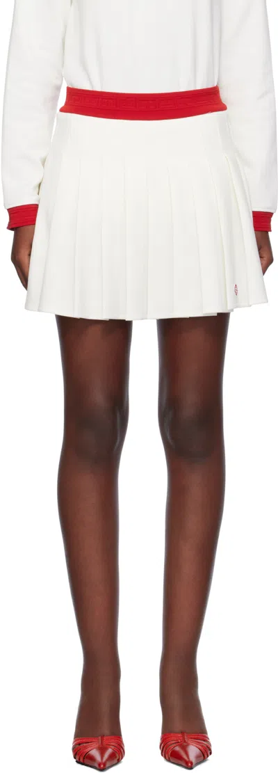 Casablanca Pleated Skort In White