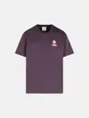Casablanca Plum Cotton T-shirt In Burgundy