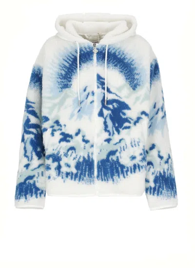 CASABLANCA PLUSH WHITE HOODIE