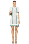 Casablanca Pointelle Tennis Mini Dress In White