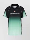 Casablanca Polo Collar Gradient Design Short Sleeves T-shirt In Green