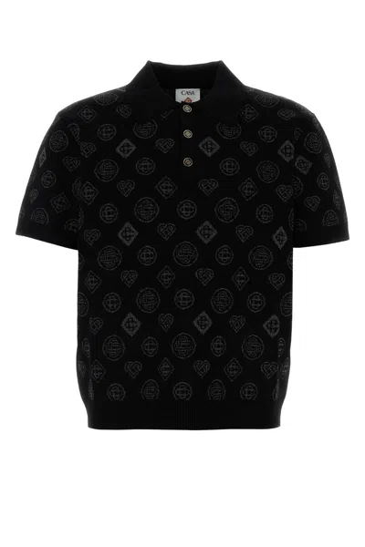Casablanca Polo Polyester Mix In Black