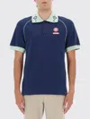Casablanca Polo With Logo In Blue
