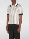 Casablanca White Polo With Classic Collar And All-over Logo Motif In Cotton Man
