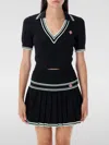 Casablanca Viscose V-neck Polo Shirt In Black