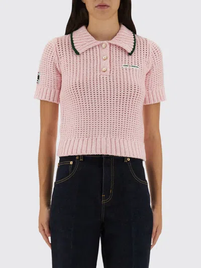 CASABLANCA POLO SHIRT CASABLANCA WOMAN COLOR PINK,H54989010