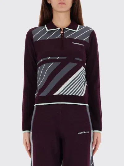 CASABLANCA POLO SHIRT CASABLANCA WOMAN COLOR VIOLET,H63523019