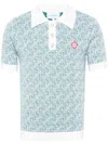 Casablanca Jacquard Monogram Polo Shirt In Multicolour