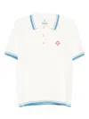 Casablanca White Shirt With Classic Collar And Chest Logo Patch In Cotton Man In White