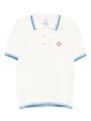 Casablanca White Shirt With Classic Collar And Chest Logo Patch In Cotton Man In White