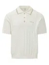 Casablanca Men Ivory Boucle Polo Shirt In White