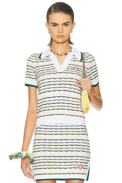 Casablanca Polo Top In Multi
