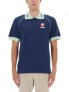 Casablanca Polo With Logo In Blue