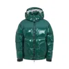 Casablanca Quilted Down-feather Jacket With Glossy Finish In Green