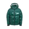 Casablanca Quilted Down-feather Jacket With Glossy Finish In Green