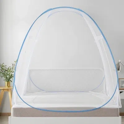 Casablanca Polyester Zipper Bed Canopy In White