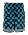 Casablanca Pool Tile Printed Tech Swim Shorts In Black