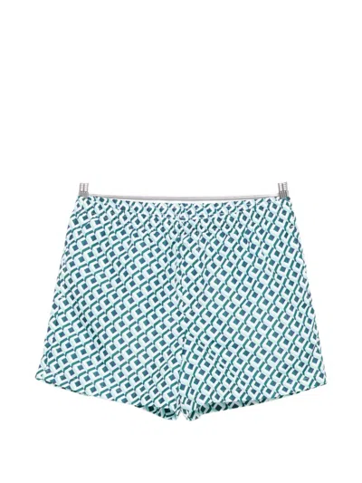 Casablanca Print-detail Pocket Swim Shorts In Blue