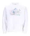 Casablanca Printed Crew Neck Sweatshirt In White