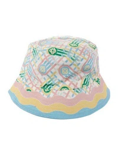 Pre-owned Casablanca Printed Denim Bucket Hat W/tags In Multi