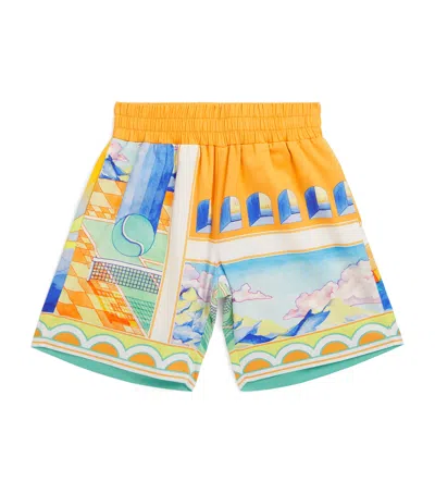 Casablanca Kids' Printed Drawstring Shorts In Multi