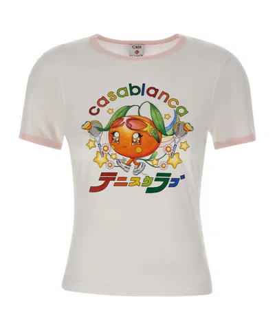 Casablanca Printed Graphic T-shirt In Neutral