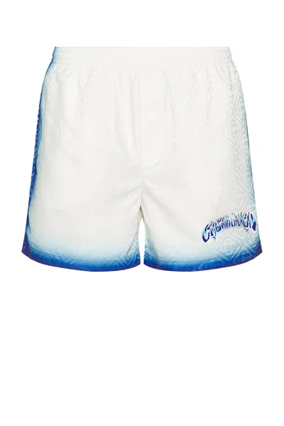 CASABLANCA PRINTED JACQUARD MONOGRAM SWIM SHORTS