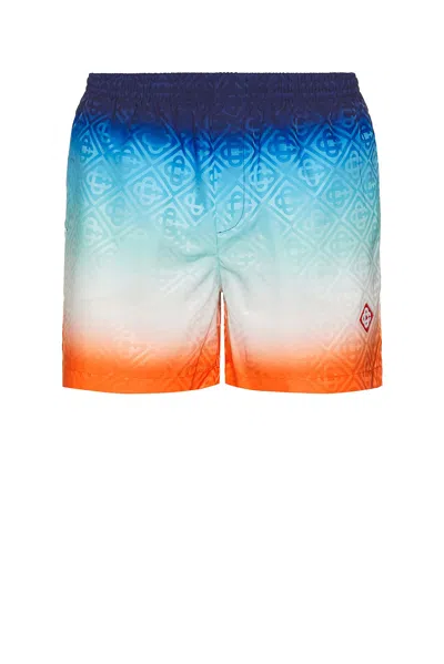 Casablanca Printed Jacquard Swim Shorts In Multi