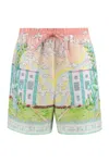 Casablanca Linen Shorts With Printed Graphic Design
