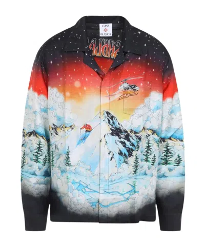 CASABLANCA PRINTED LONG-SLEEVED SHIRT