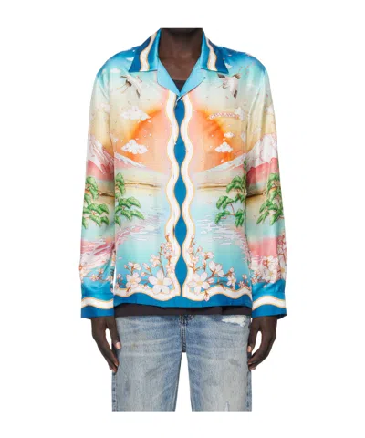 CASABLANCA PRINTED LONG-SLEEVED SHIRT