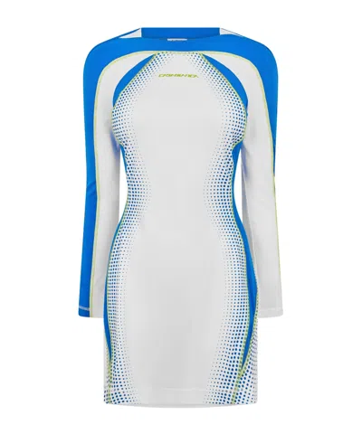 Casablanca Printed Mini Dress In White
