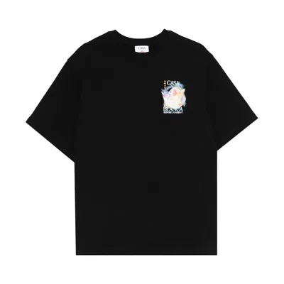 Pre-owned Casablanca Printed Oversized T-shirt 'galactic Connection' | Black | Men's Size Xxl