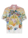 Casablanca Short Sleeve Shirt With Cuban Collar In Multi