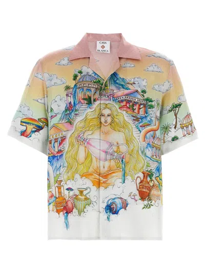 CASABLANCA CASABLANCA PRINTED SATIN SHIRT