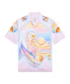 Casablanca Printed Swim Open Collar Shirt In Multicolor