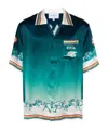 Casablanca La Deesse Du Stade Printed Silk-satin Shirt In Multicolor