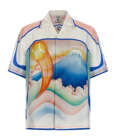 CASABLANCA PRINTED SHORT-SLEEVED SHIRT