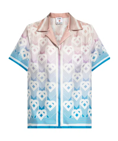 CASABLANCA PRINTED SHORT-SLEEVED SHIRT