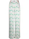Casablanca Printed Straight Leg Trousers Ping Pong Print