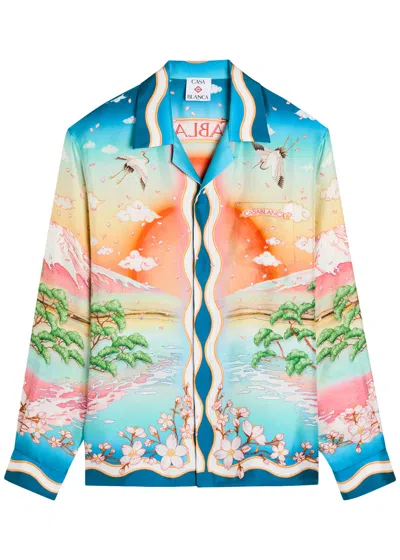 CASABLANCA CASABLANCA PRINTED SILK-TWILL SHIRT