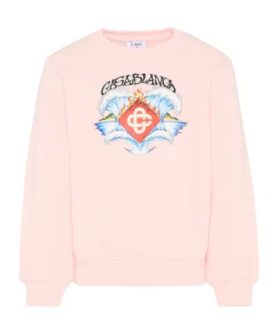 Casablanca Kids' Printed Sweatshirt In Pink