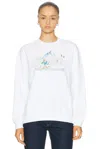 Casablanca Printed Crew Neck Sweatshirt In White