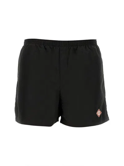 Casablanca Printed Swim Shorts In Black