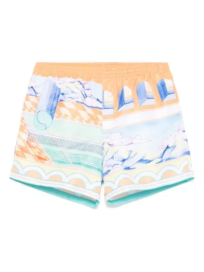 CASABLANCA PRINTED SWIM SHORTS