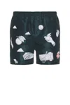 Casablanca Green Printed Swim Shorts In Metaphysical
